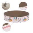 thumbnail image 3 of THE LICKER STORE Nelson 20.13" Modern Cardboard Round Bowl Cat Scratcher with Catnip, Light Pink/Multi, CSR1010A, 3 of 7