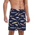 thumbnail image 2 of Vsdgher Sardine Print Men's Pajama Shorts Lounge Bottoms Sleep Shorts Elastic Waist Lightweight PJ Shorts with Pockets-XX-Large, 2 of 6