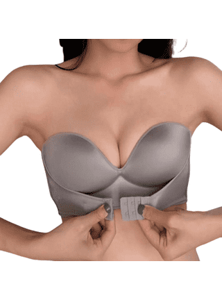 Strapless Front Buckle Lift Bra Women Wireless Non-Slip Invisible Push-up  Bra Strapless Underwear Bras 