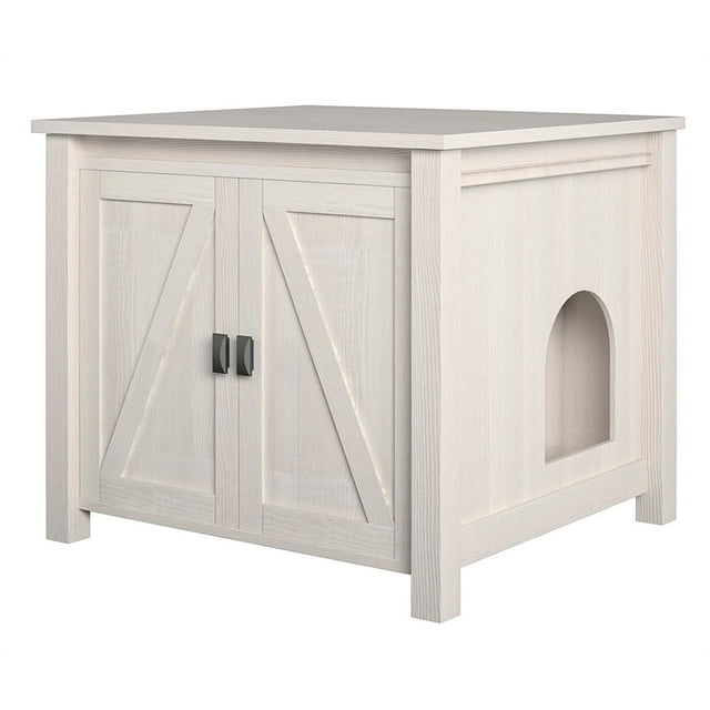 Ollie & Hutch Farmington Litter Box Enclosure in Ivory Pine