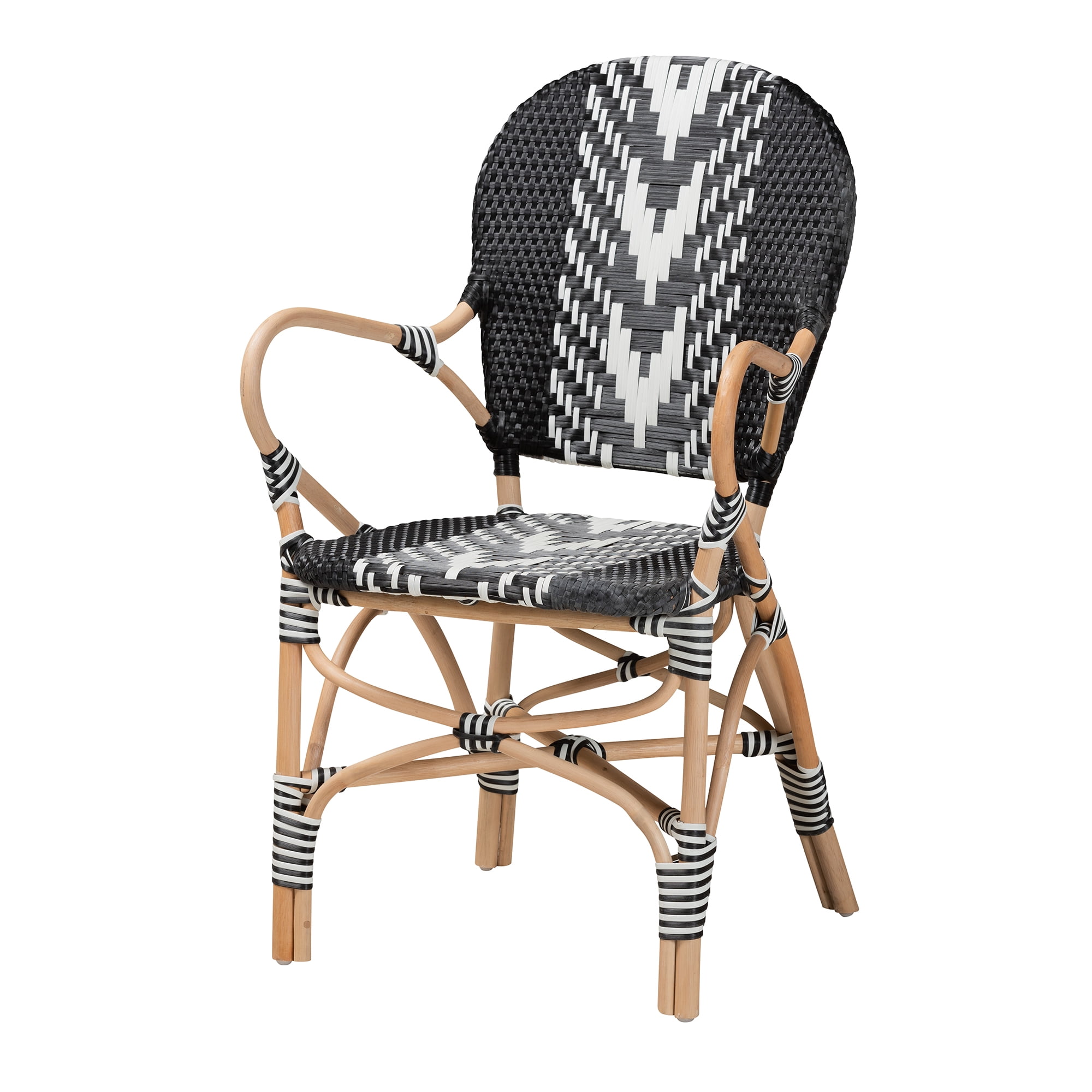 bali & pari Wallis Rattan French Provincial Dining Chair, Natural Brown