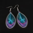 thumbnail image 5 of Opvise Bohemian Women Multicolor Silk Geometric Water Drop Hook Earrings Jewelry Gift, 5 of 8