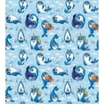 thumbnail image 3 of Sea Animals Duvet Cover Set, Seal Pup Aquatic Wildlife Friendly Hugging Water Bubbles, Decorative 2 Piece Bedding Set with 1 Pillow Shams, Twin Size, Blue White Marigold, by Ambesonne, 3 of 3