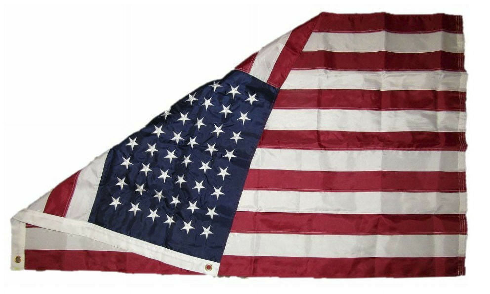3x5 Embroidered USA American 48 Star Sewn Nylon Flag Stars 3'x5' Old Glory 210D