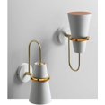 thumbnail image 5 of E27 Sconce Light Modern Nordic Macaron Wall Sconce Interior Industrial Loft Decor Iron Horn Wall Sconce, Pasillo Dormitorio Sala de estar Comedor Hotel (Blanco) Ofspeizc HY-2011, 5 of 5