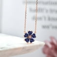 thumbnail image 4 of Gem Stone King 18K Rose Gold Plated Silver Blue Iolite and White Diamond Pendant Necklace for Women (2.93 Cttw, Heart Shape 6MM, with 18 inch Chain), 4 of 4