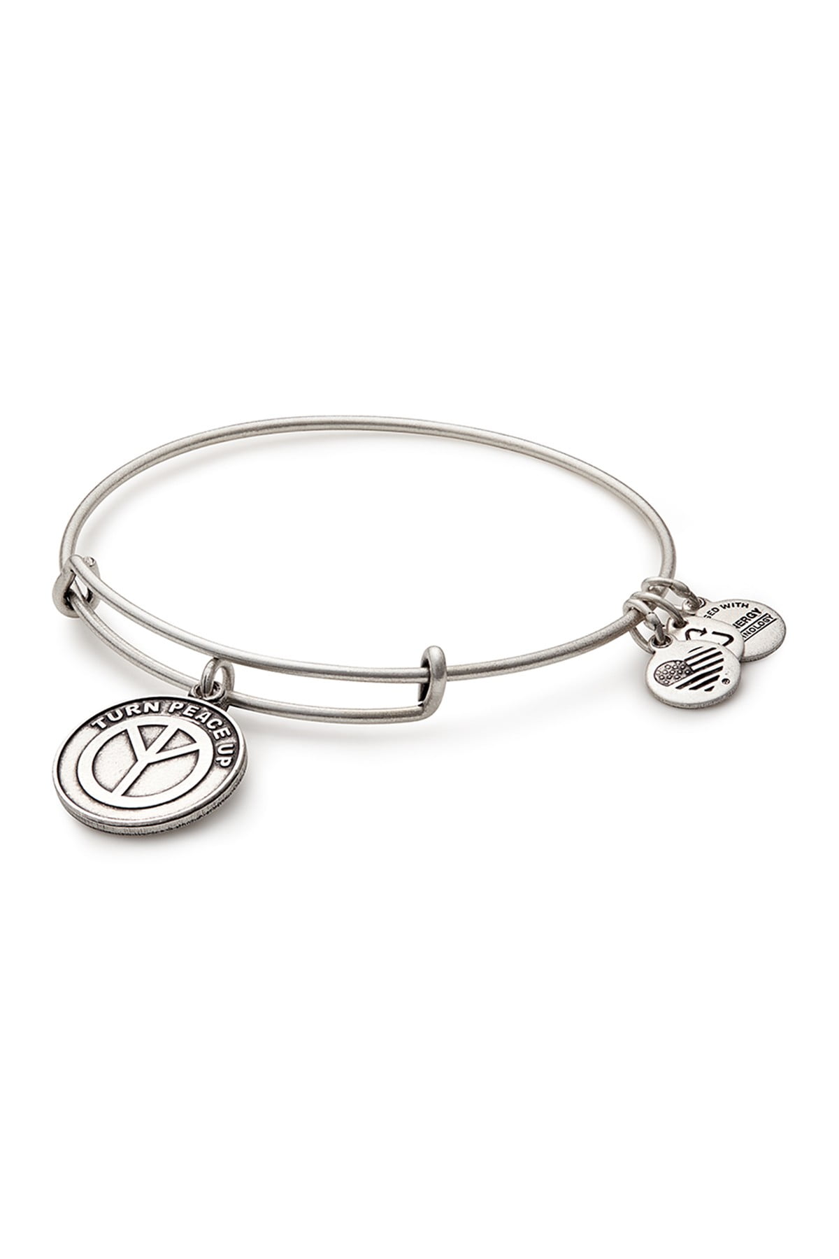 Women's Turn Peace Up Rafaelian Silver Charm Bracelet