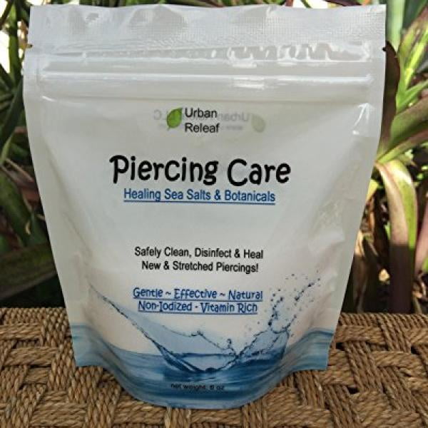 PIERCING CARE 6 oz BAG ! Healing Sea Salts & Botanical AFTERCARE
