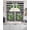 Green Black, variant on Flower Wreath Swag Curtains for Living Room/Bedroom Windows, Farmhouses Bow-Knot Black Stripes Kitchen Curtains and Valances Set 36 Inch Length, Light Filtering Swags Valance Curtain Panels