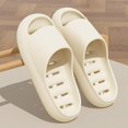 thumbnail image 3 of Dakaela Shower Shoes for Women Men Massage Slides Non Slip Bathroom Slippers with Drain Holes Beige 6, 3 of 5