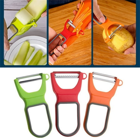 

3PC Multifunctional Stainless Steel Peeler Knife Fruit Melon Planer Kitchen Tool Set