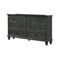 thumbnail image 3 of Rustic Gray Wood Dresser and Mirror with Drawers and Swing Doors, 3 of 4