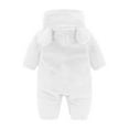 thumbnail image 5 of VKOYWKM Baby Boys Girls Romper with Ear Hooded Fuzzy Fleece Jumpsuit Infants Snowsuit Winter Winter Long Sleeve Zip Up Hooded Newborn Baby Onesies, 5 of 7