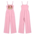 thumbnail image 4 of FchengtaiS Summer Boho Jumpsuit Women Floral Embroidered Sleeveless Rompers Casual Loose Wide Leg Overalls With Pockets, 4 of 7
