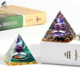 thumbnail image 2 of PULLIMORE Energy Pyramid Amethyst Crushed Stone, 7 Chakra Natural Crystal Healing Pyramid Energy Generator, Reiki Healing, Meditation, Yoga, Spiritual Balance Crystals Stones (Black), 2 of 9
