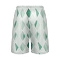thumbnail image 3 of Men’s Sleep Shorts Relaxed Fit Lounge Pants with Pockets Mens Pajama Loungewear Home Wear Comfort White and Green Pattern XX-Large, 3 of 7