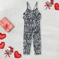thumbnail image 2 of Odeerbi Baby Girls Bib Overall Toddler Outfit Kid Summer Sling Jumpsuit 2025 Fashion Print Rompers Black, 2 of 9