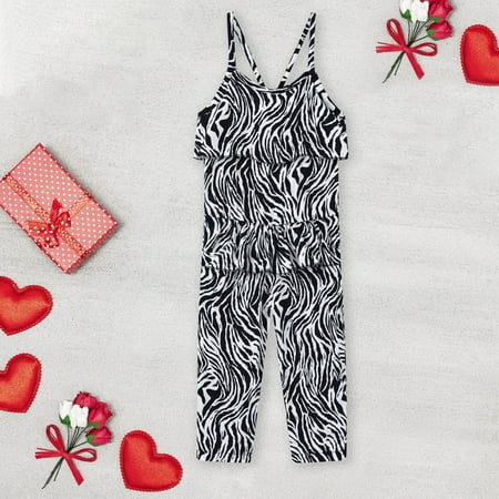 

CHGBMOK Clearance Toddler Kid Baby Girls Summer Sling Jumpsuit Fashion Print Overalls Rompers