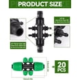 thumbnail image 2 of Locked Barbed Tee Connectors /\uD to /\uD Drip Irrigation Fittings Kit /mm to /mm Tube Lock Female Connector Way Barbed Lock Irrigation Parts for Watering System, 2 of 6