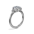 thumbnail image 3 of 1.00 Ct Brilliant Princess Cut Natural Diamond Princess Three Stone Engagement Ring for her Solid 18K White Gold Size 5.5, 3 of 8