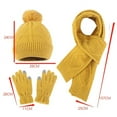 thumbnail image 7 of Xunlbb Scarf Set Winter Warm Hat Scarf Gloves Women's And Men Knit Hat Warm Scarf Gloves Three Piece Thickened Pullover Hat Christmas Gift on Clearance, 7 of 7