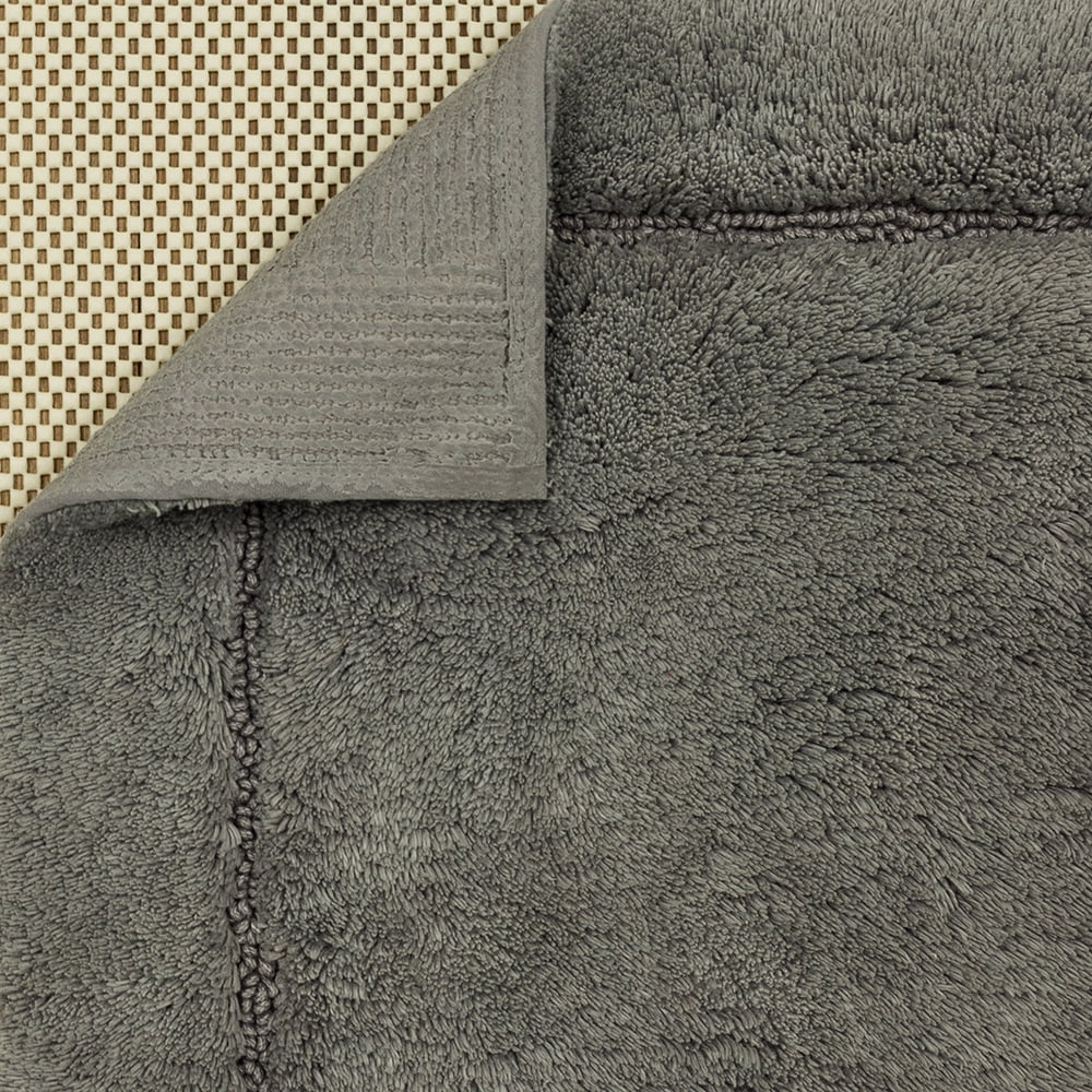 Mohawk Home Regency Plush Stain/Fade Resistant Non-Slip Machine Washable Bath Mat, Cool Grey, 2' x 5'