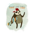 thumbnail image 2 of Vess, June Erica 15x18 Black Ornate Wood Framed with Double Matting Museum Art Print Titled - Hipster Sloth I, 2 of 4