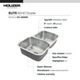 thumbnail image 3 of Houzer Elite 31 in Stainless Steel Undermount 50/50 Double Bowl Kitchen Sink with Strainer - ED-3108-1, 3 of 6