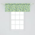 thumbnail image 2 of Ambesonne Fruits Window Valance, Flowering Blueberry Blossoms Vivid Leaf Branches Nature Plants Design, Curtain Valance for Kitchen Bedroom Decor with Rod Pocket, 54" X 18", Violet Blue Lime Green, 2 of 3