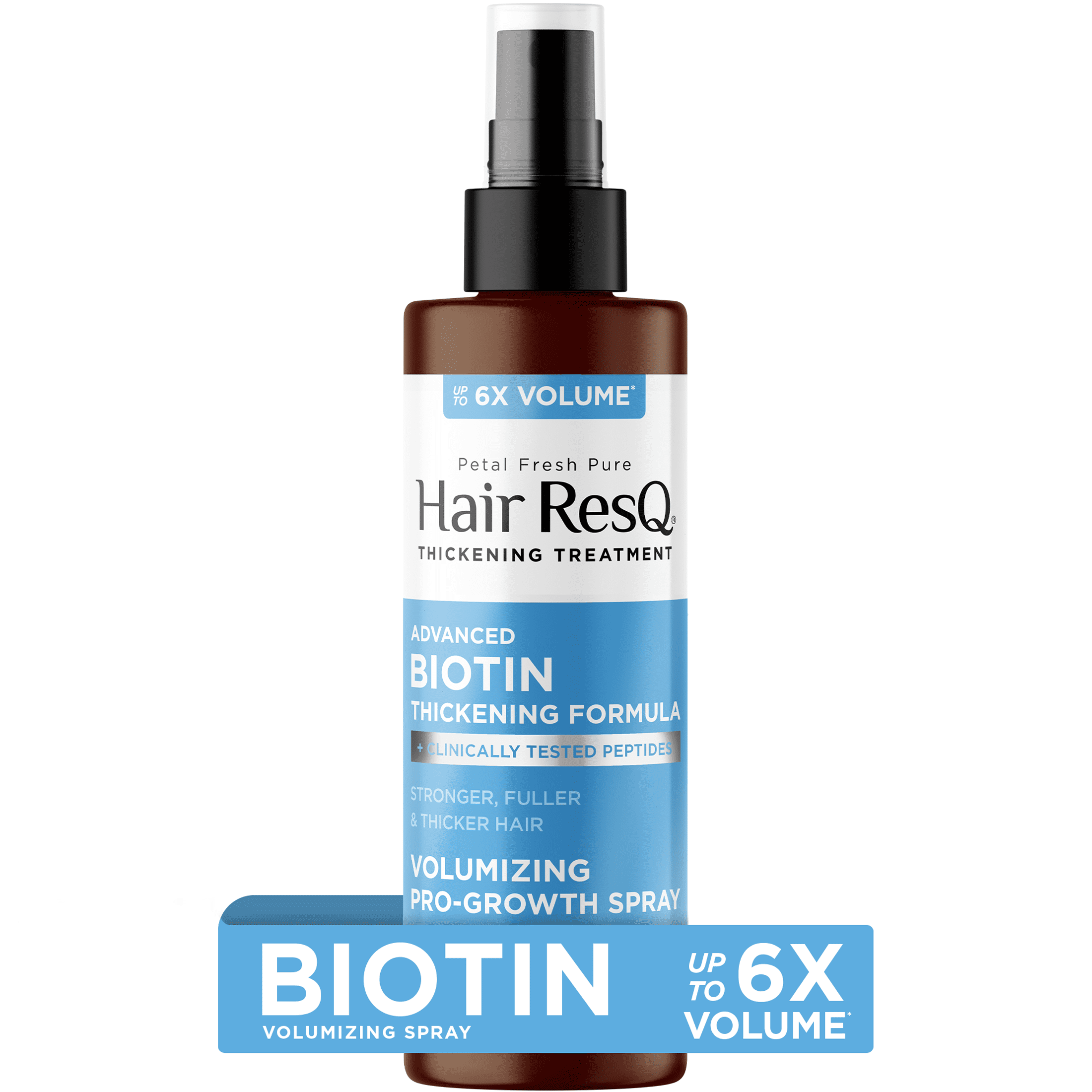 (6 pack) Petal Fresh Pure Hair ResQ Advanced Biotin Thickening Formula Volumizing Pro-Growth Spray, 5oz
