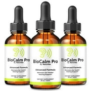 (3 Pack) BioCalm Pro Drops - Advanced Ear Support, Natural Formula to Promote Inner Ear Health, Tinnitus Supplement for Ringing, Official Auditory Liquid, Bio Calm Pro (90 Servings)