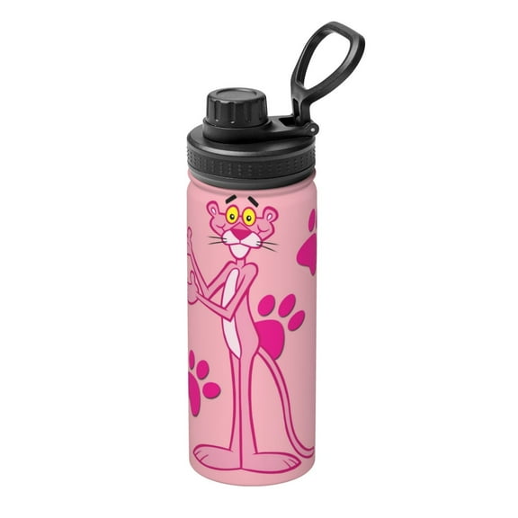 Pink Panther 18oz Sports Insulated Kettle Carrying Stainless Steel Water Bottle For Travel Outdoor Camping
