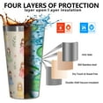 thumbnail image 3 of 16oz Tumblers Beige Princess Dress Pattern Stainless Steel Vacuum Insulated Double Wall Travel Tumbler Cups Mug with Lid and Straw,Cleaning Brush for Coffee,Tea, 3 of 4