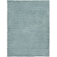thumbnail image 1 of Unique Loom Solo Solid Shag Collection Area Modern Plush Rug Lush & Soft, 8' 0 x 11' 0 Rectangular, Slate Blue, 1 of 5