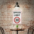 thumbnail image 5 of Speed Limit 30Km Sign Outdoor Metal Sign - 12 X 8 Metal Signs For Business, Workplace, Office, Home, Delivery Signs, Road Signs, Garden Signs, 5 of 6