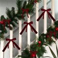 thumbnail image 4 of putnchl 12PC Velvet Bows For Christmas Tree Decorations Wreath Garland Velvet Bows With Tie, 4 of 4