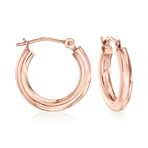 Ross-Simons 2.5mm 14kt Rose Gold Hoop Earrings, Women's, Adult