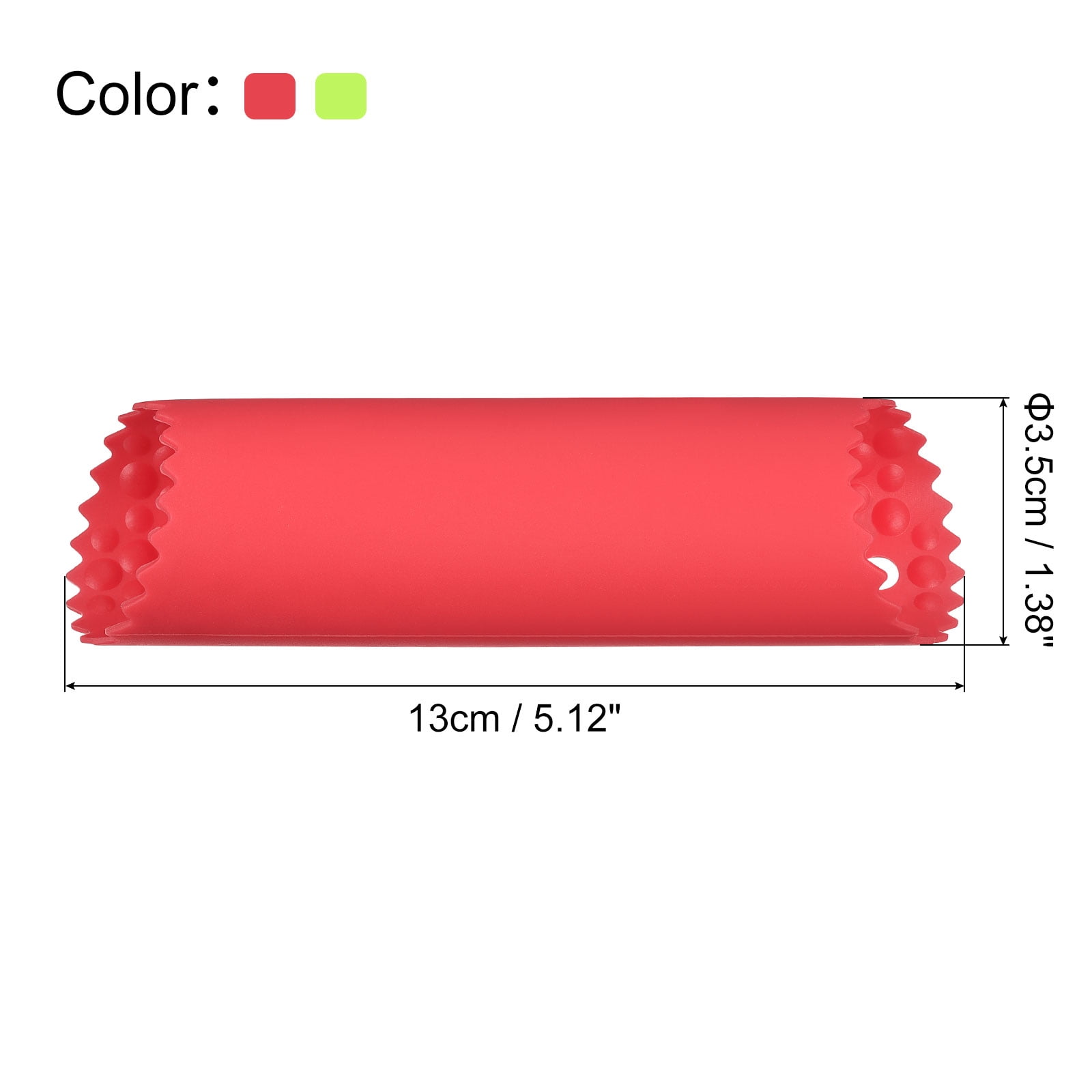 Unique Bargains Garlic Peeler Skin Remover Roller Keeper Red/Green