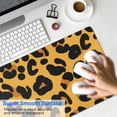 thumbnail image 4 of Long Mouse Pads for Desk,Yellow and Black Of Leopard Print Desk Mats on Top Of Desks, Desk Mouse Pad Extra Large with 3mm Non-Slip Base and Stitched Edge for Gaming,Office,Work,Home 31.5"x11.8", 4 of 6