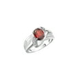 thumbnail image 4 of RYLOS Rings for Women 14K White Gold Ring Oval 9X7MM Gemstone &  Diamonds Classic Design January Garnet Jewelry for Women Size 10, 4 of 8