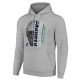 thumbnail image 2 of Men's Starter Heather Gray Vancouver Canucks Half Helmet Fleece Pullover Hoodie, 2 of 3