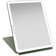 thumbnail image 1 of LUNA London Eclipse LED Lighted Travel Vanity Makeup Mirror | 3 Colour Light, Compact, Portable, Lighted, Rechargeable, Illuminated Mirror | Perfect for Travel, Makeup & Beauty Needs | Forest Green, 1 of 6
