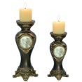 thumbnail image 1 of 14"/11"H Handcrafted Bronze Decorative Candle Holder, 1 of 2