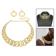 thumbnail image 4 of Juego de gargantilla jinwen Collar Pendientes Vintage dorado, 4 of 8