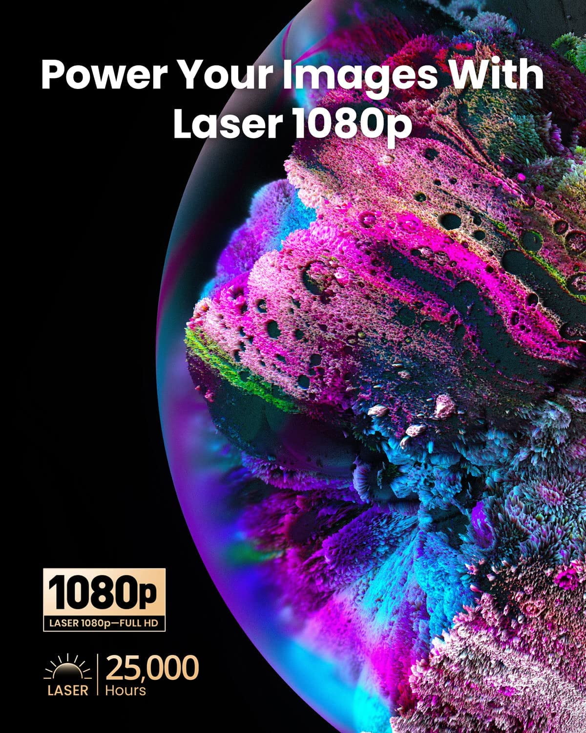 NEBULA Cosmos Laser 1080P Portable Projector, 1840 ansi lumen, Android TV 10.0,Auto Focus, Auto Keystone Correction