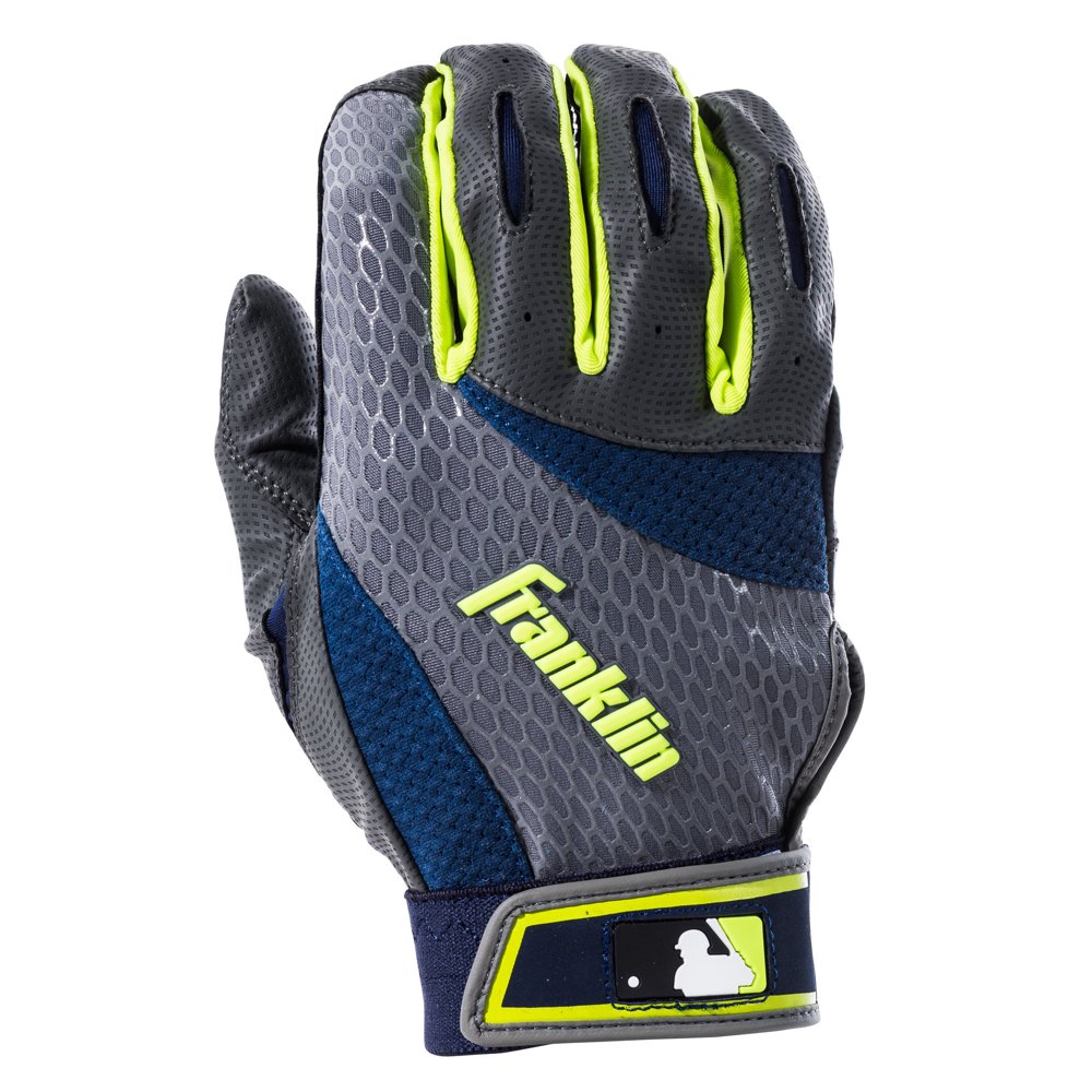 Franklin Sports 2ndSkinz® Batting Gloves Gray/Navy Youth XSmall