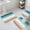 Beige, variant on Blue Purple Teal Ombre Cream Bath Mat 3 Piece Bathroom Rug Set, Modern Abstract Art Aesthetics Non Slip Bath Rug Contour Mat and Toilet Lid Cover, Absorbent Shower Mats Soft Bath Rugs and Mats Sets