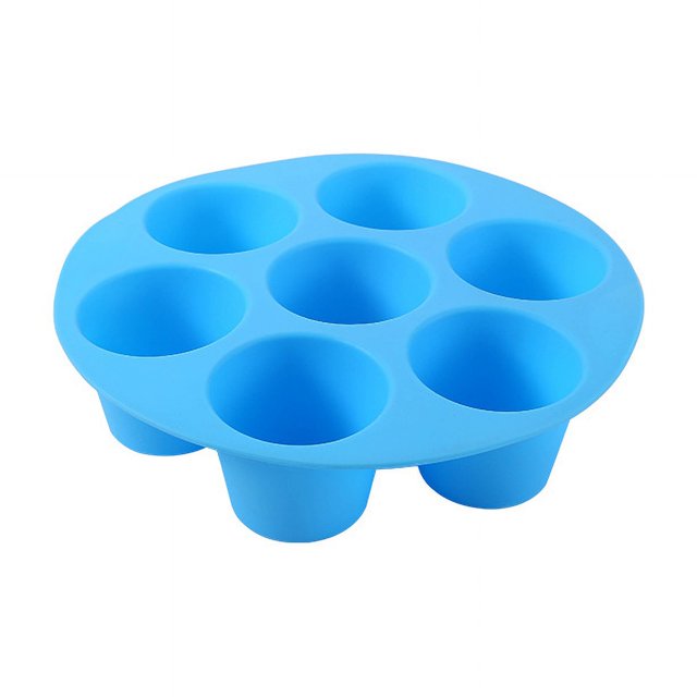 Molde de silicona para tartas con 7 orificios, accesorios para freidora de aire, herramientas para hornear, molde para tartas práctico y duradero, herramientas para hornear