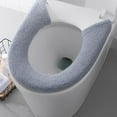 thumbnail image 2 of EUDIDV Warmer Button Toilet Cover Household Winter Thick Plush Toilet Mat Toilet Cover Four Seasons Universal Plush Toilet Ring Pad Washable Toilet Seat, 2 of 6