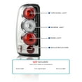 thumbnail image 3 of Spec-D Tuning Chrome Housing Clear Lens Tail Lights Compatible with 2000-2006 Chevy/GMC Suburban, Chevy Tahoe, GMC Yukon/Denali/XL, Left + Right Pair Assembly, 3 of 7